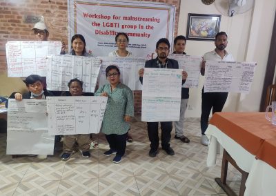 Workshop for Mainstreaming the LGBTQIA++ Group in the Disability Community